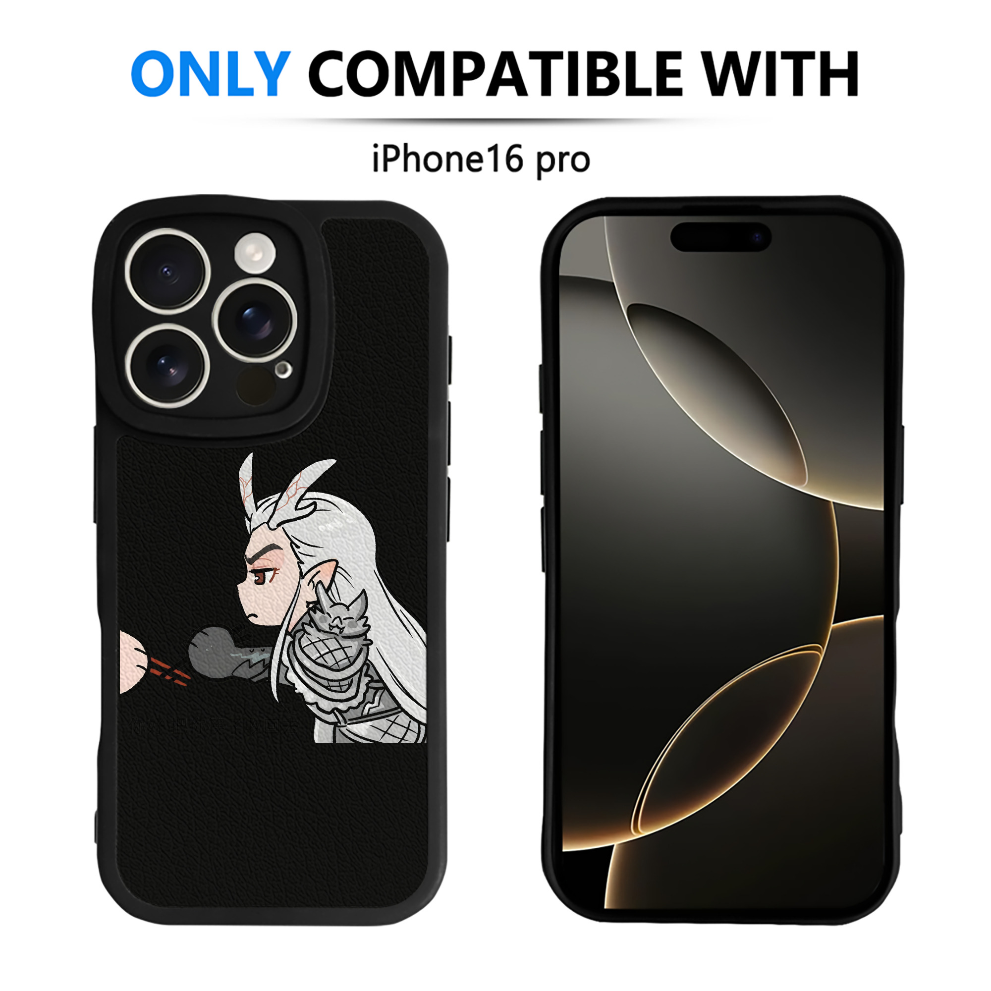 （画像用） Ne Zha 2 ナタ 魔童の大暴れ 【iPhone 16シリーズ対応】シリコンスマホケース（レザー調） 材質：シリコン